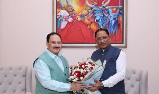 मुख्यमंत्री विष्णु देव साय ने केंद्रीय स्वास्थ्य मंत्री जेपी नड्डा से की सौजन्य भेंट, दिल्ली दौरे पर हैं सीएम
